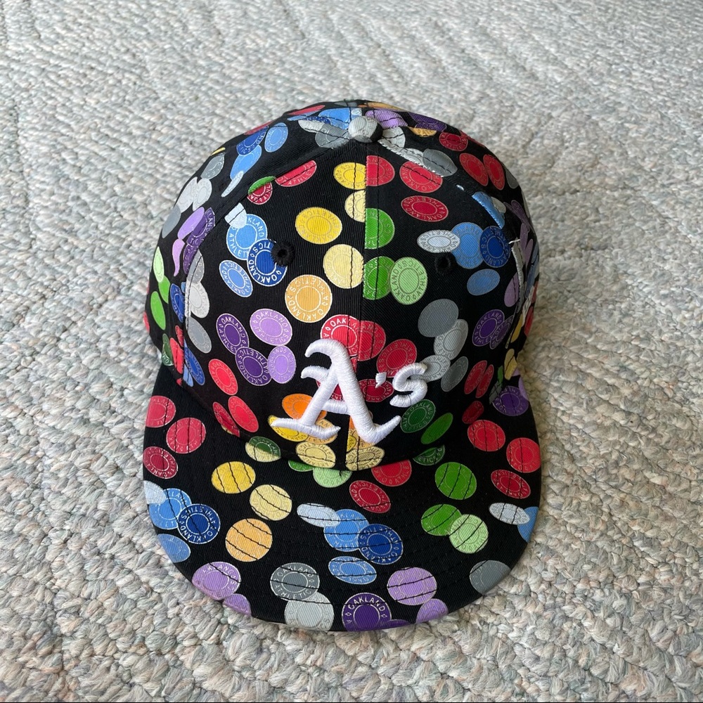 ⚾️💛💚 Official MLB A’s RARE New Era 59FIFTY Oakland Athletics fitted hat 7 5/8 🧢